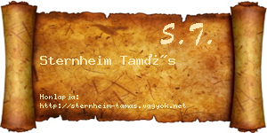 Sternheim Tamás névjegykártya